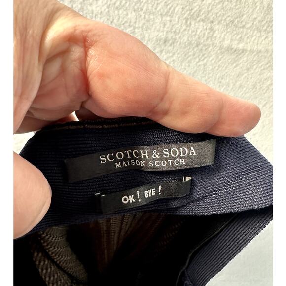 Scotch & Soda Maison Scotch Ok! Bye! Size Small Bodycon Skirt Stretch Brown - Picture 2 of 10